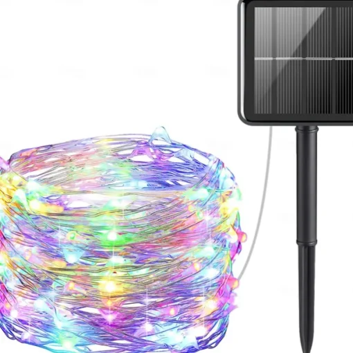 Elegant Wedding Reception Party Outdoor Solar LED String Lights Wedding Decoration 10M 33ft 100 LED 8 Lighting Modes Waterproof Fairy Lights Garden Christmas Wedding Birthday Party Holiday Decoration