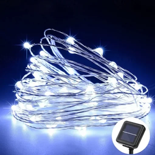 Elegant Wedding Reception Party Outdoor Solar LED String Lights Wedding Decoration 10M 33ft 100 LED 8 Lighting Modes Waterproof Fairy Lights Garden Christmas Wedding Birthday Party Holiday Decoration