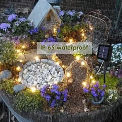 Elegant Wedding Reception Party Outdoor Solar LED String Lights Wedding Decoration 10M 33ft 100 LED 8 Lighting Modes Waterproof Fairy Lights Garden Christmas Wedding Birthday Party Holiday Decoration