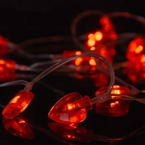 Elegant Wedding Reception Party Heart Love Lights 10/20/40leds Heart Shaped String Lights for Party Wedding Birthday Home Battery Operated