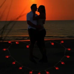 Elegant Wedding Reception Party Heart Love Lights 10/20/40leds Heart Shaped String Lights for Party Wedding Birthday Home Battery Operated
