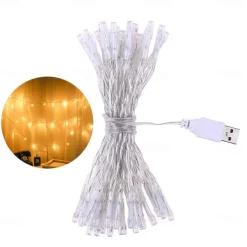 Elegant Wedding Reception Party LED String Lights USB Powered Warm White Multi Color Christmas Wedding Decoration 3m 6m 10m