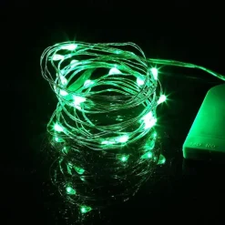 Elegant Wedding Reception Party 1pcs Button Battery Operated LED String Lights Silver Copper Wire 2m 20LED Fairy LED Holiday Decoration for Christmas Wedding