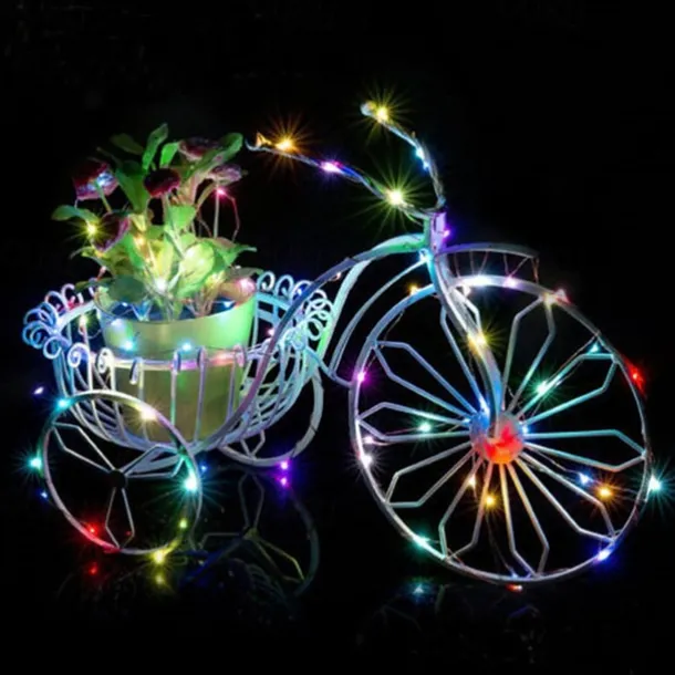 Elegant Wedding Reception Party 1pcs Button Battery Operated LED String Lights Silver Copper Wire 2m 20LED Fairy LED Holiday Decoration for Christmas Wedding