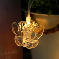 Elegant Wedding Reception Party LED Photo Clip String Lights Star Heart Butterfly for Weddings Holidays Party Christmas Bedroom Decroation 6M 40 LEDs