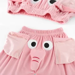 Elephant Shorts Pajama Pants Summer Shorts Cartoon Cute Flying Elephant Nose Unisex Funny Costumes Halloween Carnival