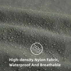 Embroidered Casual Men's Lightweight Waterproof Hooded Rain Jacket Outdoor Raincoat Shell Jacket for Hiking Travel