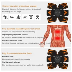 EMS Abdominal Muscles Training Stickers Electric Abdominal Stimulator Fitness Body Slimming Massager Weight Loss For Men Women
