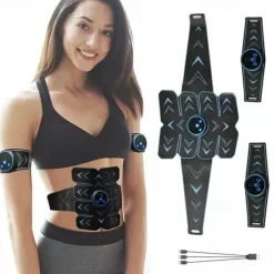EMS ABS Trainer Abdominal Electro Stimulator Electrostimulation USB Charged Fitness Home Workout Gym Muscle Toning Belts massager