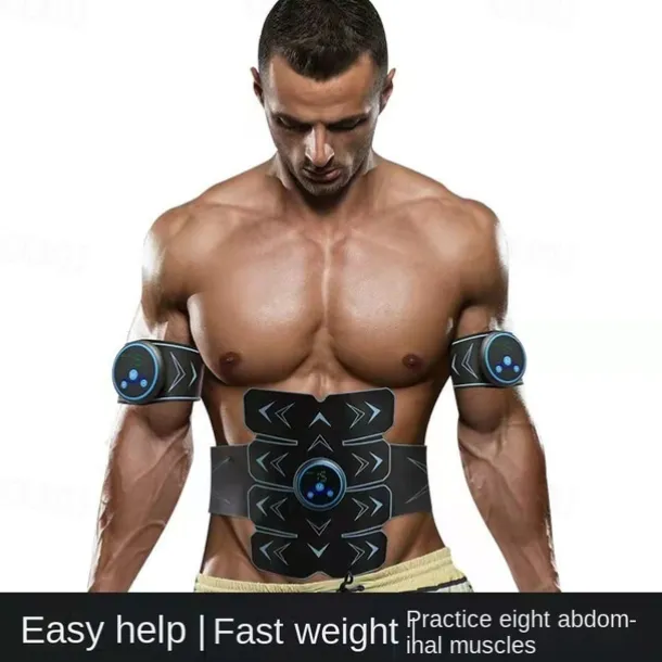 EMS ABS Trainer Abdominal Electro Stimulator Electrostimulation USB Charged Fitness Home Workout Gym Muscle Toning Belts massager