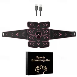 EMS ABS Trainer Abdominal Electro Stimulator Electrostimulation USB Charged Fitness Home Workout Gym Muscle Toning Belts massager