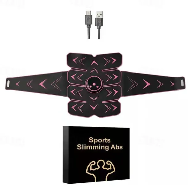 EMS ABS Trainer Abdominal Electro Stimulator Electrostimulation USB Charged Fitness Home Workout Gym Muscle Toning Belts massager