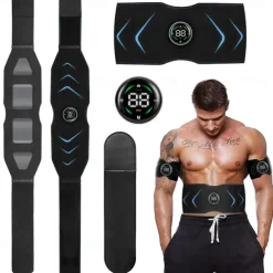 EMS Electric Abdominal Body Slimming Belt Waist Band Smart Abdomen Muscle Stimulator Abs Trainer Fitness Lose Weight Fat Burn