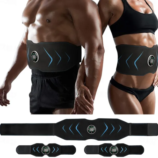 EMS Electric Abdominal Body Slimming Belt Waist Band Smart Abdomen Muscle Stimulator Abs Trainer Fitness Lose Weight Fat Burn