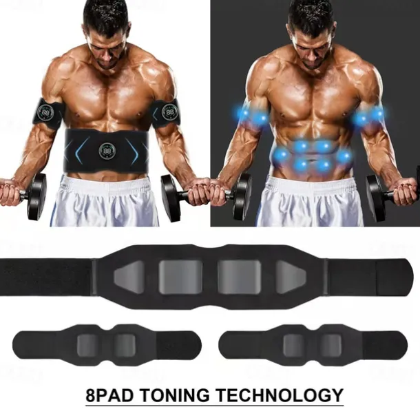 EMS Electric Abdominal Body Slimming Belt Waist Band Smart Abdomen Muscle Stimulator Abs Trainer Fitness Lose Weight Fat Burn