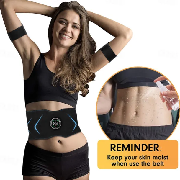EMS Electric Abdominal Body Slimming Belt Waist Band Smart Abdomen Muscle Stimulator Abs Trainer Fitness Lose Weight Fat Burn