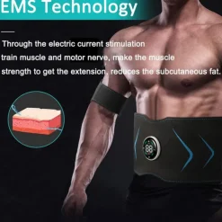 EMS Electric Abdominal Body Slimming Belt Waist Band Smart Abdomen Muscle Stimulator Abs Trainer Fitness Lose Weight Fat Burn