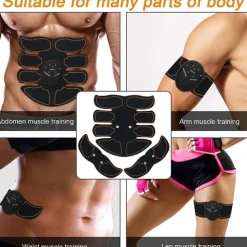 EMS Electric Muscle Stimulator Home Gym Equiment Fitness Massage Shoulder Leg Arm Abdominal Trainer Body Massager(Battery not include)