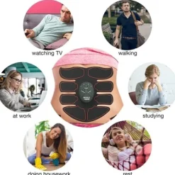 EMS Electric Muscle Stimulator Home Gym Equiment Fitness Massage Shoulder Leg Arm Abdominal Trainer Body Massager(Battery not include)