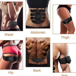 EMS Electric Muscle Stimulator Home Gym Equiment Fitness Massage Shoulder Leg Arm Abdominal Trainer Body Massager(Battery not include)