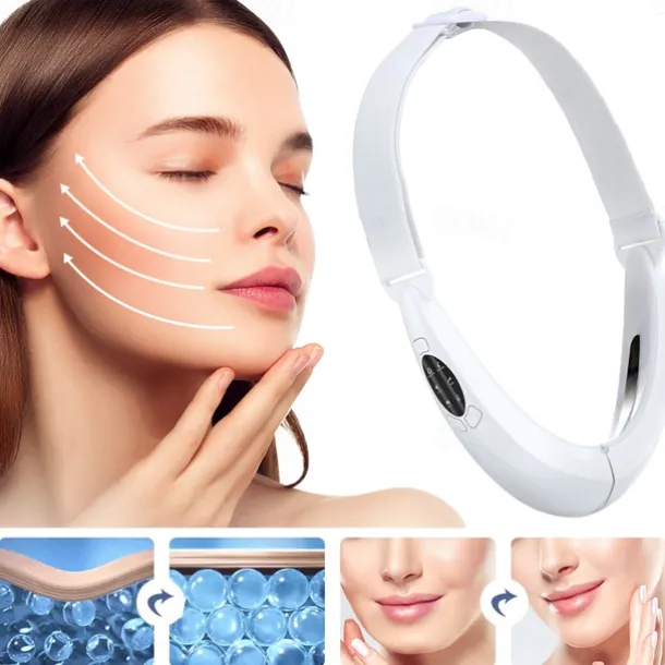 EMS Face Lift Device LED Photon Therapy Vibratory Face Massager Face Slimming Double Chin Removal V-Line Lift Belt Skin care product