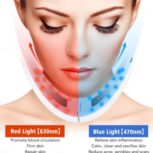 EMS Face Lift Device LED Photon Therapy Vibratory Face Massager Face Slimming Double Chin Removal V-Line Lift Belt Skin care product