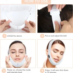 EMS Face Lift Device LED Photon Therapy Vibratory Face Massager Face Slimming Double Chin Removal V-Line Lift Belt Skin care product