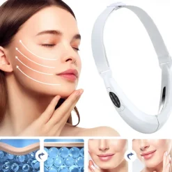 EMS Facial Lifting Device LED Photon Therapy Face Slimming Vibration Massager Double Chin V Line Lift Belt Cellulite Jaw Device