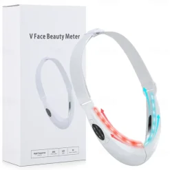 EMS Facial Lifting Device LED Photon Therapy Face Slimming Vibration Massager Double Chin V Line Lift Belt Cellulite Jaw Device