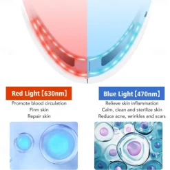 EMS Facial Lifting Device LED Photon Therapy Face Slimming Vibration Massager Double Chin V Line Lift Belt Cellulite Jaw Device