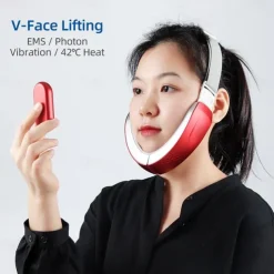 EMS Facial Massager V-Line Lift Up Belt Light Face Slimming Vibration Massager Face Lifting Device Reduce Double Chin