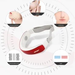 EMS Facial Massager V-Line Lift Up Belt Light Face Slimming Vibration Massager Face Lifting Device Reduce Double Chin