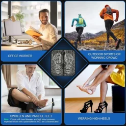 EMS Foot Massager Pad Portable Foldable Massage Mat Pulse Muscle Stimulation Improve Blood Circulation Relief Pain Relax Feet