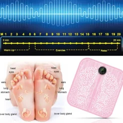EMS Foot Massager Pad Portable Foldable Massage Mat Pulse Muscle Stimulation Improve Blood Circulation Relief Pain Relax Feet