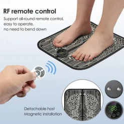 EMS Foot Massager Pad Portable Foldable Massage Mat Pulse Muscle Stimulation Improve Blood Circulation Relief Pain Relax Feet