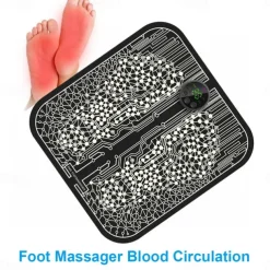 EMS Foot Massager Pad Portable Foldable Massage Mat Pulse Muscle Stimulation Improve Blood Circulation Relief Pain Relax Feet
