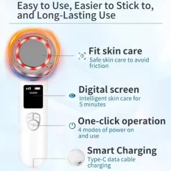 EMS LED Photon Hot Cool Compress Face Lifting Beauty Device Microcurrent Facial Firming Massager Skin Rejuvenation Anti Aging