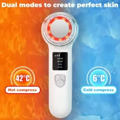 EMS LED Photon Hot Cool Compress Face Lifting Beauty Device Microcurrent Facial Firming Massager Skin Rejuvenation Anti Aging