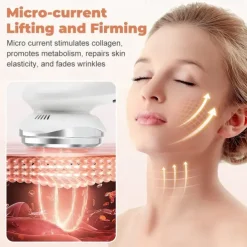 EMS LED Photon Hot Cool Compress Face Lifting Beauty Device Microcurrent Facial Firming Massager Skin Rejuvenation Anti Aging
