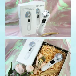 EMS LED Photon Hot Cool Compress Face Lifting Beauty Device Microcurrent Facial Firming Massager Skin Rejuvenation Anti Aging