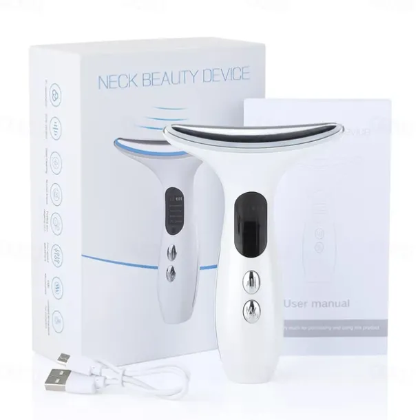 EMS Microcurrent Face Neck Beauty Device LED Photon Firming Rejuvenation Anti Wrinkle Thin Double Chin Skin Care Facial Massager