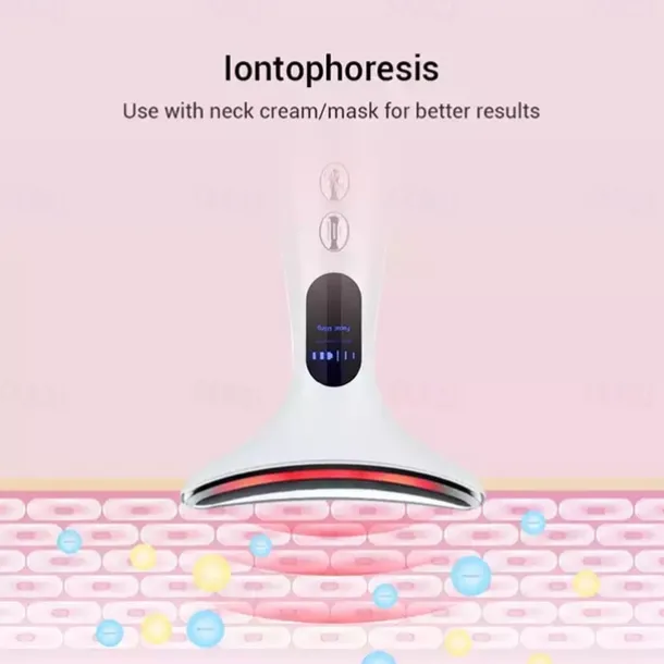 EMS Microcurrent Face Neck Beauty Device LED Photon Firming Rejuvenation Anti Wrinkle Thin Double Chin Skin Care Facial Massager