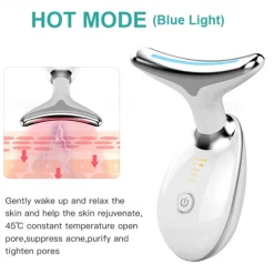 EMS Microcurrent Face Neck Beauty Device LED Photon Firming Rejuvenation Anti Wrinkle Thin Double Chin Skin Care Facial Massager