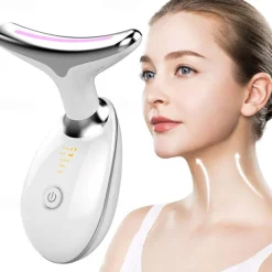 EMS Microcurrent Face Neck Beauty Device LED Photon Firming Rejuvenation Anti Wrinkle Thin Double Chin Skin Care Facial Massager