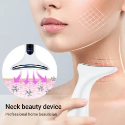 EMS Microcurrent Face Neck Beauty Device LED Photon Firming Rejuvenation Anti Wrinkle Thin Double Chin Skin Care Facial Massager