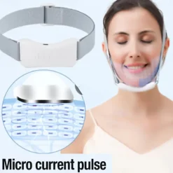 EMS Microcurrent Facial Lifting Massager 6-Mode Heated Skin Tightening Slimming Double Chin V Shape Lift Belt Face Fat Burning