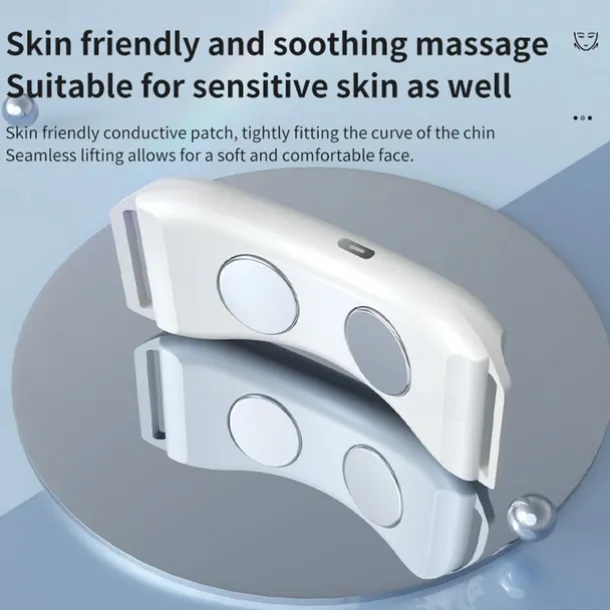 EMS Microcurrent Facial Lifting Massager 6-Mode Heated Skin Tightening Slimming Double Chin V Shape Lift Belt Face Fat Burning