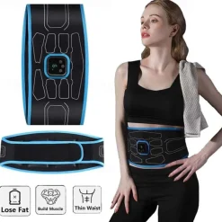EMS Muscle Stimulator Abdominal Body Slimming Belt Electric Smart ABS Trainer Arm Leg Waist Weight Loss Fitness Vibration Belt
