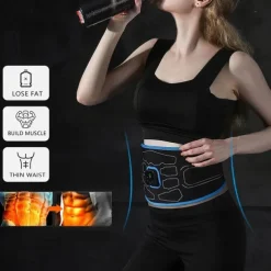 EMS Muscle Stimulator Abdominal Body Slimming Belt Electric Smart ABS Trainer Arm Leg Waist Weight Loss Fitness Vibration Belt