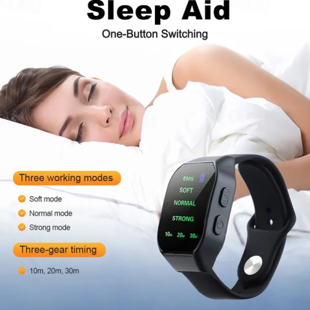EMS Sleep Aid Watch Microcurrent Pulse Fast Sleeping Help Smart Wristband Anti-anxiety Insomnia Hypnosis Device Pressure Relief